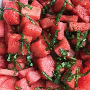 Watermelon Basil Salad